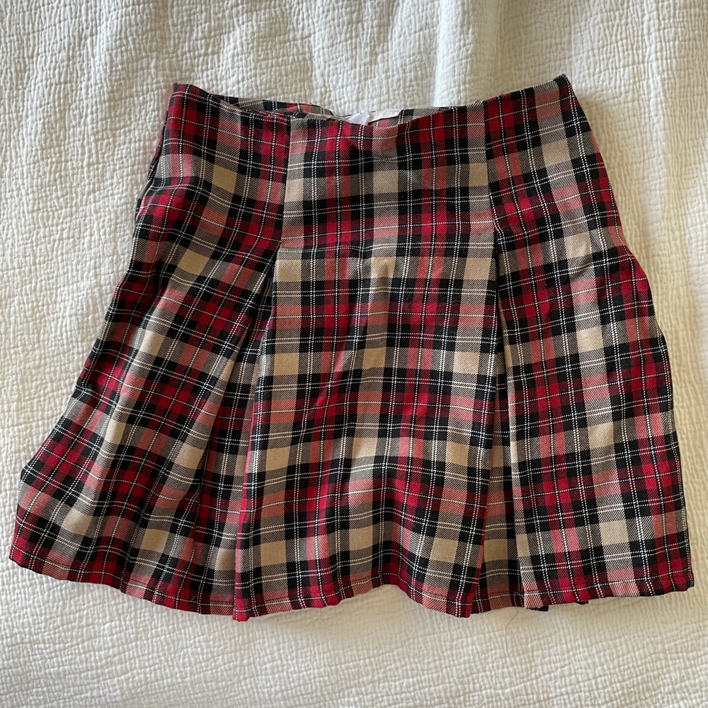 Red Plaid Check Urban Outfitters Skirt in S